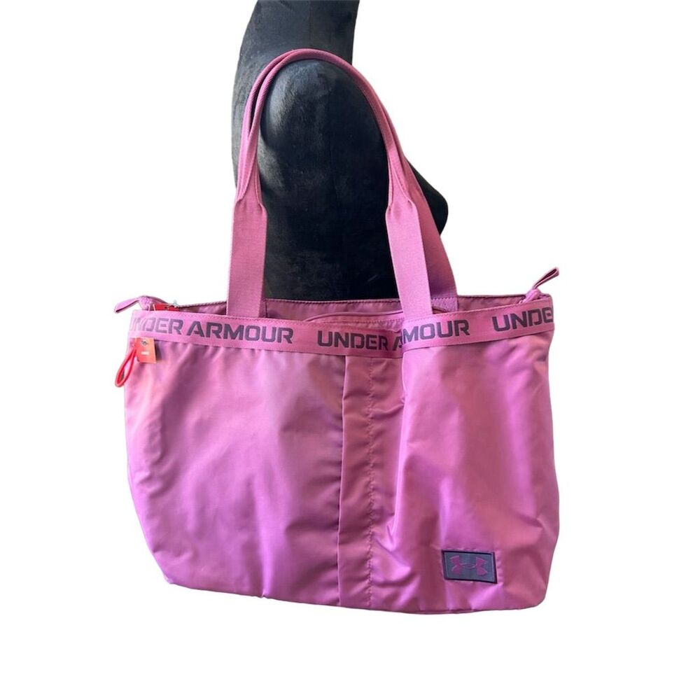 Under Armour Women's UA Essentials Pink Tote Bag Large with Interior Pockets